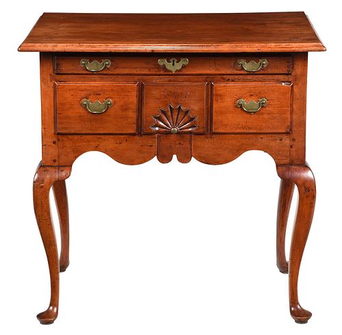 Connecticut Queen Anne Carved Cherry Dressing Table
