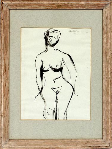 HAL LOTTERMAN PEN AND INK DRAWING 1934