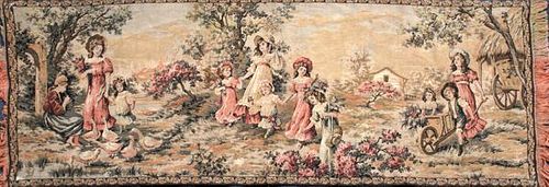 CONTINENTAL STYLE WOVEN TAPESTRY EARLY 20TH C.