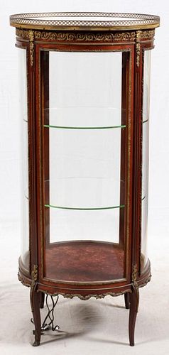 FRENCH ROUND CURIO CABINET 19TH C.
