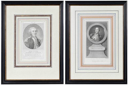 Two Engravings, Washington and Lafayette