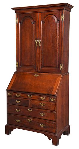 Chester County Chippendale Walnut Desk and Bookcase