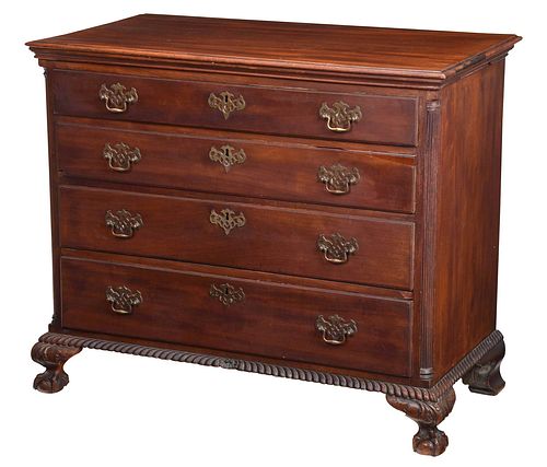 New York Chippendale Carved Mahogany Chest