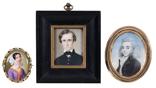 Three Portrait Miniatures 