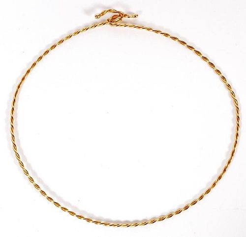 14KT YELLOW GOLD CHOKER STYLE NECKLACE