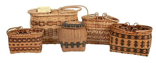 Five Cherokee Baskets 
