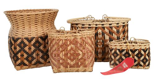 Four Cherokee Baskets by Carol Welch 