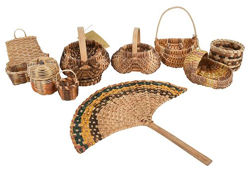 Large Group of Cherokee Baskets and Other 