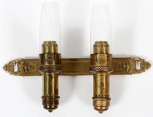 BRASS & GLASS RAILROAD LAMPS