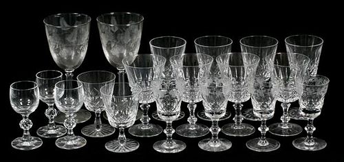 WATERFORD 'LISMORE' & OTHER MAKERS CRYSTAL STEMWARE