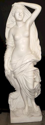 CARVED MARBLE STANDING FIGURE