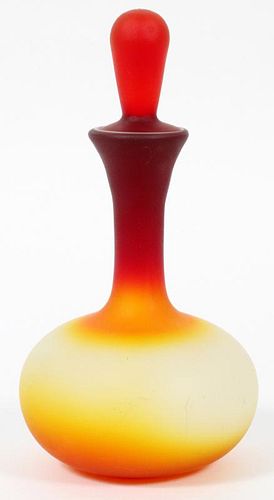 IMPERIAL PEACHBLOW GLASS DECANTER