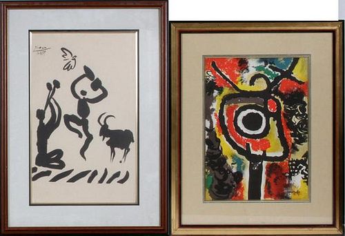 AFTER PICASSO & AFTER MIRO LITHOGRAPHS, 2