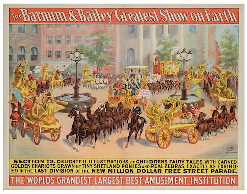 Barnum and Bailey Greatest Show on Earth. Parade Section 12. Delightful Illustrations of Childrens Fairy Tales.