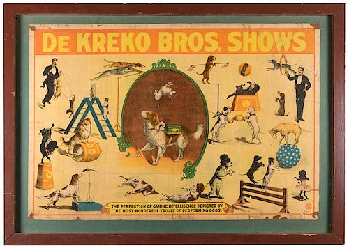 De Kreko Brothers Shows. Perfection of Canine Intelligence Depicted by the Most Wonderful Troupe of Performing Dogs.