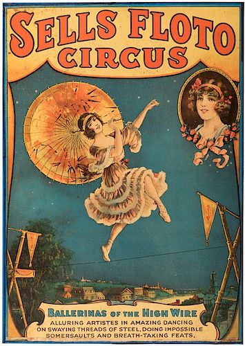 Sells Floto Circus. Ballerinas of the High Wire