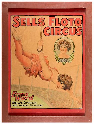 Sells Floto Circus. Erma Ward. Champion Lady Aerial Gymnast.