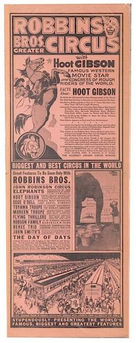 Robbins Brothers Circus with Hoot Gibson.