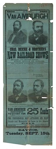 VanAmburgh, Chas. Reiche and Brother's New Railroad Shows.