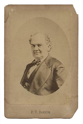 Cabinet Card Photograph of P. T. Barnum.
