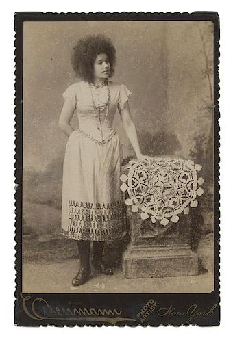 Paper Cutting Sideshow Act Cabinet Card.