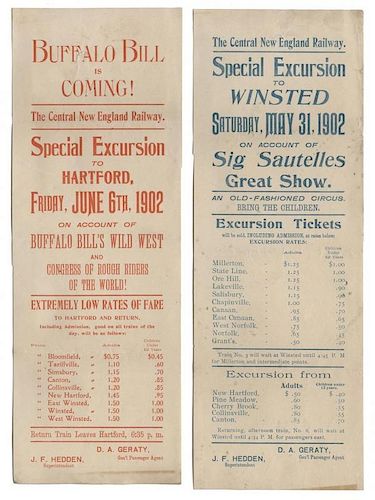 Buffalo Bill's Wild West 1902 Excursion Broadside.