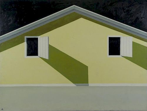 SANCHEZ, Emilio. Oil on Canvas. Open Windows.