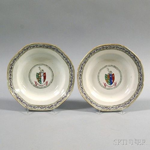 Pair of Chinese Export Porcelain Armorial Plates