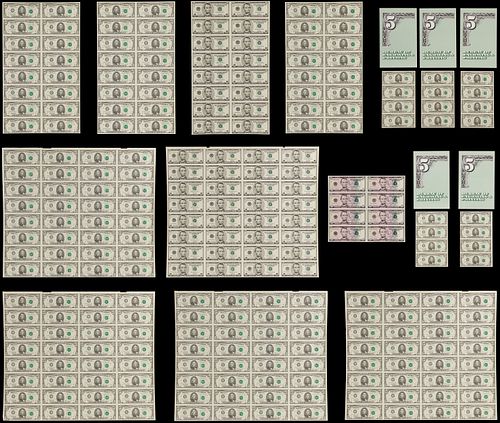 Federal Reserve $5 Uncut Sheet Collection