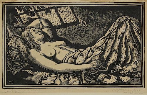 Michael J. Gallagher (American, 1898-1965) "Sleeping Girl"