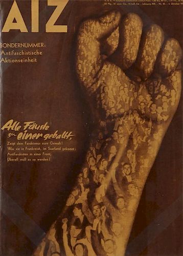 John Heartfield (German, 1891-1968) "Alle Fauste zu einer geballt"