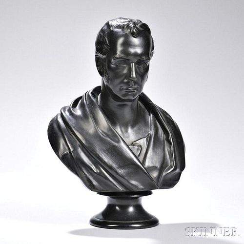 Wedgwood Black Basalt Bust of George Stephenson
