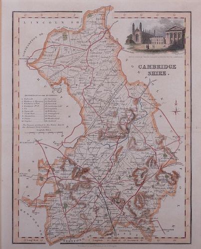 Cambridgeshire Map Reprint