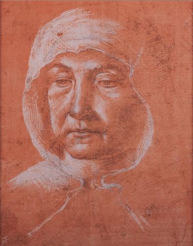 Portrait Serigraph of Old Woman