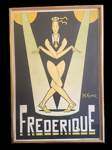 Art Deco HENRI AVELOT 'FREDERIQUE' Advertising Poster