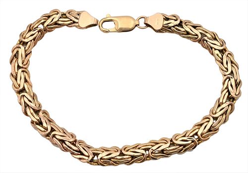 14 Karat Gold Woven Bracelet