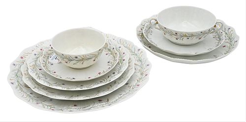 127 Piece Rouard Limoges France Dinnerware Service for 11