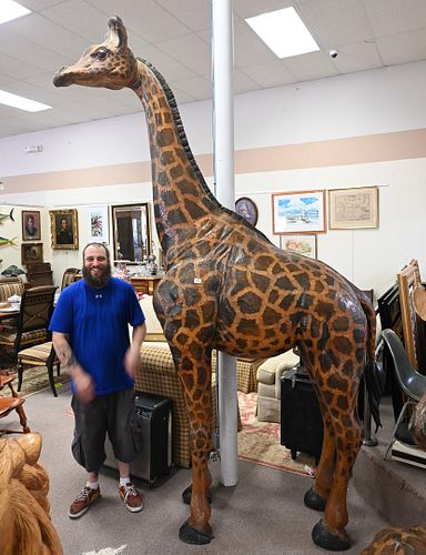 Art Ritchie Custom Hand Carved Life Size Giraffe