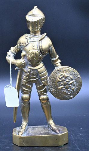 Cast Brass Figure of a Knight Doorstop