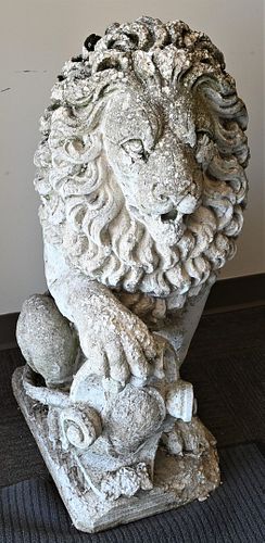 Pair of Outdoor Cement Lions