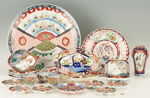 21 Assorted Imari Porcelain Items incl. Charger