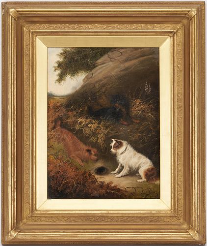 George Armfield O/C Painting, English Dog Hunting Scene