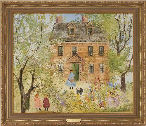 Jeanne Davies Architectural O/C Painting, Home