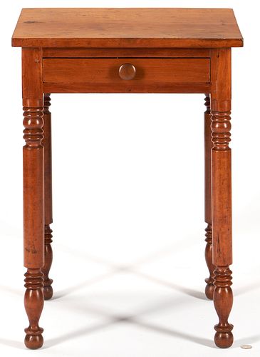 Attr. Middle TN Sheraton Cherry 1-Drawer Stand