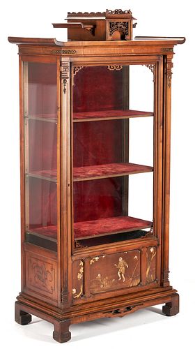 Chinoiserie Inlaid Lacquer Display Cabinet and Altar 
