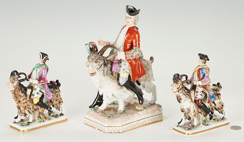 3 Porcelain Figures After Count Bruhl's Tailor
