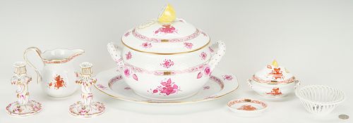 8 Assembled Herend Porcelain Items, incl. Tureen