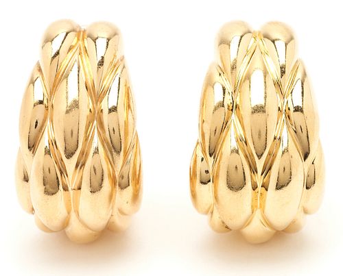 18K Gold Multi-Teardrop Clip Earrings