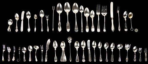 51 Pcs. Assorted American Sterling Silver Flatware