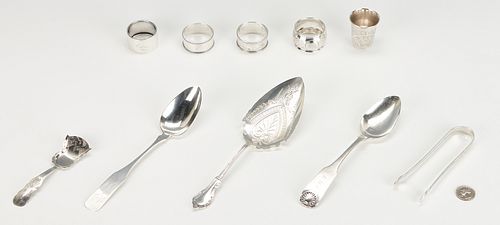 10 Silver Items, incl. English, American & Russian